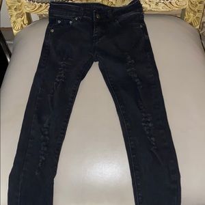Pre cut black jeans